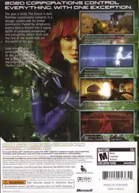 Perfect Dark Zero (USA) box cover back